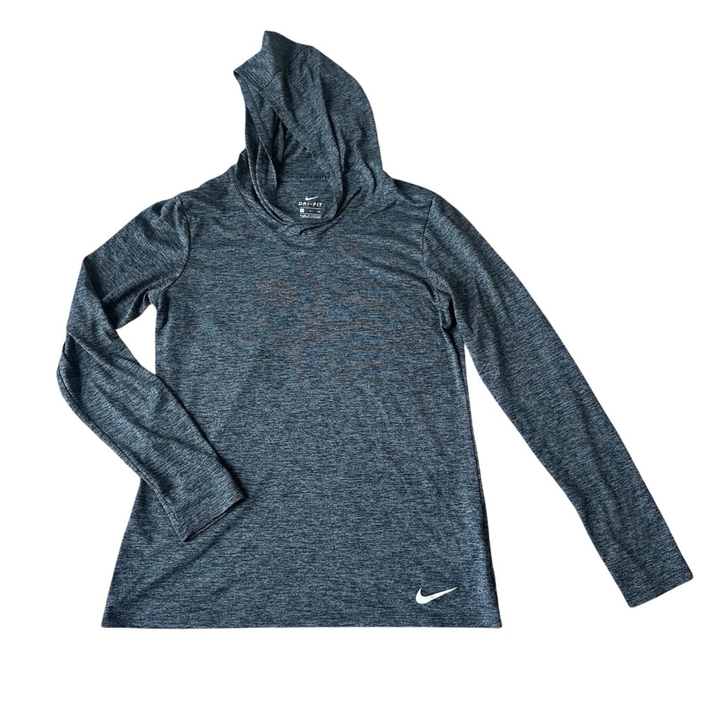 Nike Dri-FIT Hooded Long Sleeve Performance Top Small Athletic Running Gym